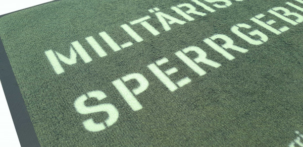 Fußmatte - Militärisches Sperrgebiet