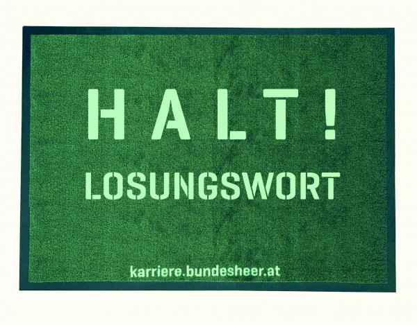 Fußmatte - Halt! Losungswort